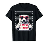 Funny I Steal Hearts Kids Mens Womens Polar Bear Valentine T-Shirt