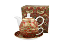 William Morris Strawberry Thief Red - Tea for One Set (The Art Gallery)