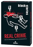 moses- Black Stories Real Crime-50 énigmes sur Les Affaires criminelles réelles Cartes de Crime avec Variante jetons de Points, Jeu de Puzzle pour Adolescents et Adultes, 90046, Blanc
