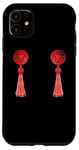 Coque pour iPhone 11 Cache-tétons sexy rétro burlesque striptease rouge pasties