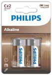 Philips LR14A2B/10 Entry Alkaline - C (Baby) Batteri  - 2 stk