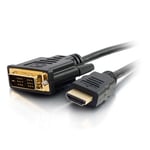 C2G 1.5M HDMI to DVI-D High Speed Digital Video Cable, DVI to HDMI Monitor Adapter Cable, Full 1080p HD Suitable for PS4, Raspberry Pi, Roku, Xbox One, Blue Ray, DVD, Dell Docking Stations and More