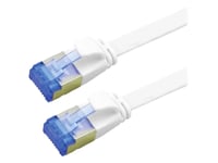 Värde 21992160 Rj45 Nätverkskabel, Patchkabel Cat 6A F/Utp 0,5 M Vit 1 St