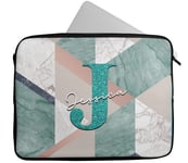 Personalised Any Name Marble Design Laptop Case Sleeve Tablet Bag Chromebook Gift 22 (16-17 inch)