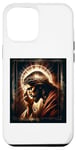 Coque pour iPhone 13 Pro Max Aura sacrée Jésus Couronne d'épines Portrait