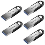 5PCS SanDisk Ultra Flair 128 Go Clé USB 3.0 jusqu'à 150Mb/s