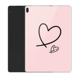 Yoedge Case Compatible for Lenovo Tab E10 TB-X104F-Cover Silicone Soft Clear with Design Print Cute Pattern Antiurto Shockproof Back Protective Tablet Cases for Lenovo Tab E10 TB-X104F, Heart