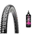 Maxxis High Roller2 Folding Dual Compound Exo/tr Tyre - Black, 26 x 2.30-Inch & Muc-Off 822 No Puncture Hassle Tubeless Sealant, 1 Litre - Advanced Bicycle Tyre Sealant With UV Tracer Dye