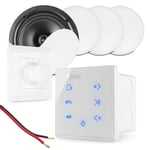 2 Room A50W 8" Bluetooth Ceiling Speakers with Touch Panel Wall Amplifier