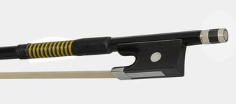 ELS FBV-10/44 violin bow, 4/4, glass fiber/black, round, ebony frog, single eye, whalebone imitation