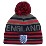 England Football Striped Wordmark Knit Beanie Navy Junior