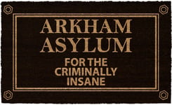 Batman Arkham Asylum Door Mat black beige