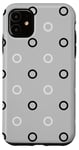 Coque pour iPhone 11 Grayscale White Black Monochrome Bubbly Polka Dot Pattern