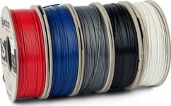 Spectrum Spectrum 3D Filament, Asa 275, 1,75Mm, 5X250g, 80749, Mix Polar White, Deep Black, Silver Star, Navy Blue, Bloody Red