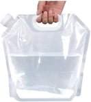 Hopfällbar vattenpåse 10 liter Transparent