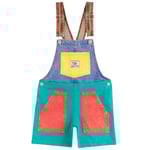 Bobo Choses Smiling Color Block Denim Dungaree Multicolor | Grön | 8-9 years