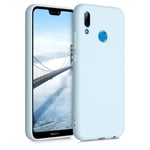 kwmobile TPU Case Compatible with Huawei P20 Lite - Case Soft Slim Smooth Flexible Protective Phone Cover - Frosty Mint