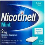 Nicotinell Mint 2mg Nicotine Gum 204 Pieces Stop Smoking Aid