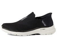 Skechers Men's Gowalk 6 Slip-ins-Athletic Slip-on Walking Shoes | Casual Sneakers with Memory Foam, Black/White, 7 UK X-Wide