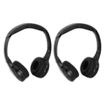 2 Channel Cordless Infrared IR Stereo Audio Headphone Earphone For Car He UK GDS