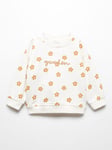 Mango Baby Flower Garden Sweatshirt, Natural White
