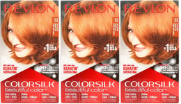 3 x Revlon Colorsilk Permanent Hair Colour - 53 Light Auburn