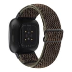 Mönstrat Fitbit Versa 3 etc. band - Militärgrönt