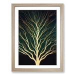 Gothic Tree Vol.3 Framed Wall Art Print, Ready to Hang Picture for Living Room Bedroom Home Office, Oak A2 (48 x 66 cm)