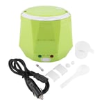 12V 100W 1.3 L Electric Portable Multifunctional Rice Cooker Food Steamer, Non-stick Pot for Cars Home Student Dormitory for 1-2 People (Green)