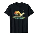 Cute Snails Lover Retro Shell Fun Gastropod Art Snail Design T-Shirt