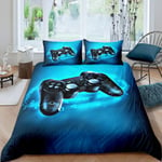 Gamer Bedding Set King,Gaming Comforter Cover for Boys,Kids Video Games Duvet Cover Set Modern Gamer Console Action Buttons Bedspread Cover Fashion Child Bedroom Decor 3 Pcs Bed Collection