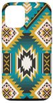 Coque pour iPhone 12/12 Pro Turquoise du Sud-Ouest Amérindien Aztèque Boho Western