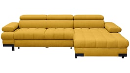 Canapé d'angle convertible 4 places SELVA coloris jaune