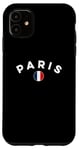 Coque pour iPhone 11 Maillot de football France Football 2024 Drapeau Coq I Love Paris