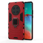 XIFAN Case for Huawei Mate 40 Pro, [Heavy Duty] Tactical Metal Ring Grip Kickstand Shockproof Bumper, Works With Magnetic Car Mount Cover, Red