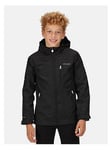 Boys, Regatta Kids Calderdale II Waterproof Jacket - Black, Black, Size 9-10 Years