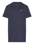 Pocket Tee Tops T-shirts Short-sleeved Navy Lyle & Scott Junior