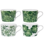 Botanica Set Med 4 Muggar 24 cl, Grön