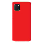 Coque silicone unie compatible Mat Rouge Samsung Galaxy Note 10 Lite - Neuf