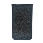Protective cover for Motorola Moto G32 dark gray blue edge Filz Sleeve + earphon