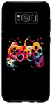 Coque pour Galaxy S8+ Manette de jeu florale - Amateur de jeux vidéo vintage