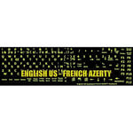 Glowing Fluorescent French AZERTY English US Keyboard Stickers