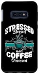 Coque pour Galaxy S10e Barista drôle stressé, béni et obsédé par le café