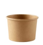 Thali Outlet - 50 x 12oz / 360ml Brown HD Kraft Deli Soup Containers - for Hot & Cold Food. Ice Cream Rice Curry Takeaways
