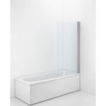 Contura Shower Space badkarsvägg, 79 cm, klart glas, aluminium profil