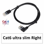0.5m Right CY  Câble Ethernet ultra fin Cat6 UTP LAN, cordon raccordement, avec 2 connecteurs RJ45, routeur d'ordinateur, boîte télévision Nipseyteko