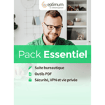 Pack Essentiel - Microsoft 365 Personnel + FlexiPDF Home &amp; Business + McAfee LiveSafe