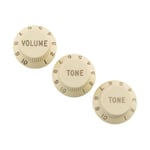 Fender Road Worn Stratocaster Control Knobs Set of 3 (Aged White)