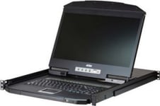 Aten Kvm Switch Cl3116nx, 18,5-Tums Tft-Skärm, Vga, Ps/2-Usb, 16 Portar, Tysk Tangentbordslayout
