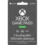 Microsoft Xbox Game Pass Ultimate 3 måneders medlemskab, aktivationskort